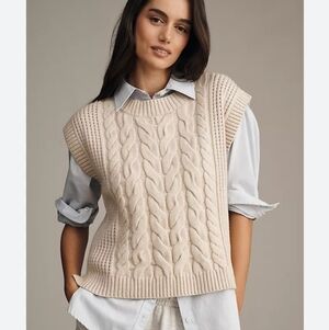 Varley Pixie Relaxed Cable Tank Sweater Vest